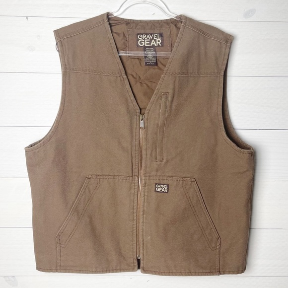 Gravel‎ Gear Mens Brown Duck Vest Size Extra Large - Picture 1 of 7